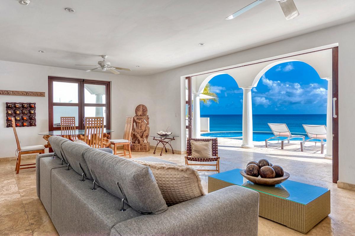 Pool Villa rental St Martin - Living room